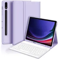 INF Lilla Bluetooth Tastatur Etui med Tastatur Kompatibelt med Samsung Galaxy Tab S9/S9 FE/S10 (10,9 tommer)