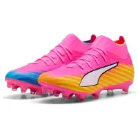 Puma ULTRA 6 MATCH+ FG/AG Football Boots Unisex, Shoes, Poison Pink/White/Sun Stream, 42