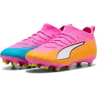 Puma ULTRA 6 MATCH FG/AG Football Boots Youth, Shoes, Poison Pink/White/Sun Stream, 36