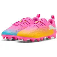 Puma Future 9 Play FG/AG Showtime - Pink/Orange/Blå/Hvid Børn, størrelse 34