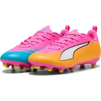 Puma ULTRA 6 PLAY FG/AG Football Boots Youth, Shoes, Poison Pink/White/Sun Stream, 35