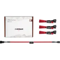 Noctua NA-SEC1 chromax.red - Forlængerkabel til blæserstrøm - 4 pin PWM (hun) til 4 pin PWM (han) - 30 cm - rød