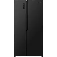 Gorenje HZF55082 NRS917C41BX G400, Fritstående, Amerikansk dør, Sort, 2 dør(e), Berøring, LED