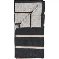 Zone Håndklæde - 100% bomuld - Badehåndklæde 70x140 cm - Denmark Sauna - Stribet Black