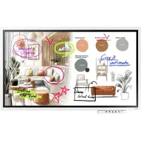 Samsung Flip WM55FX - 55 Diagonal klasse WMFX Series LED-bagbelyst LCD paneldisplay - uddannelse/virksomhed - med indbygget interaktivt whiteboard,