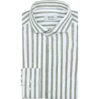 Pure Skjorte Linen Optics Stribet Grøn måle