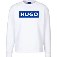 HUGO Sweatshirt 'Classic' blå / hvid