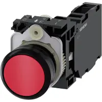 Siemens 3SU1100-0AB20-1FA03SU11000AB201FA0 Trykknap, 22 mm, rund, IP67, IP69K, 2,23 cm, 90 mm, 147 mm, 35 mm, 55 g
