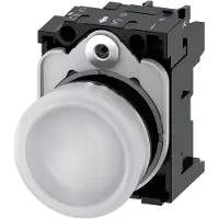 Siemens 3SU1156-6AA60-1AA0, Hvid, IP67, IP69K, 59 g, 100 mm, 50 mm, 30 mm