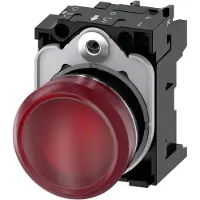 Siemens 3SU1156-6AA20-1AA0 Signallampe, højglans rød, 230 V/AC, 1 stk., rød, IP67, IP69K, 58 g, 100 mm, 50 mm, 30 mm