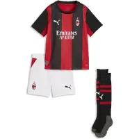 Puma Fodboldsæt - AC Milan Home - Black/For All Time Red - - 4 år (104) - Fodboldsæt
