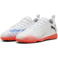 Puma FUTURE 8 PLAY TT Football Boots Youth, Shoes, White/Black/Glowing Red, 38