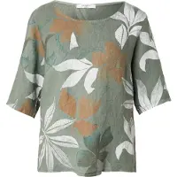 Zabaione Bluse 'Pi44naa' umbra / khaki / offwhite
