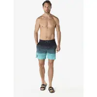 KOROSHI Badeshorts aqua / antracit