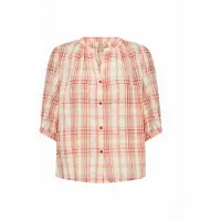 Soyaconcept Bluse 'Farus' ecru / abrikos / blodrød
