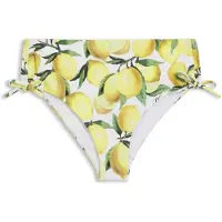 BOSS HUGOtil kvinder. 50561305 Printede bikinitrusser med gult, stablet logohæng (S), Badetøj, Polyester