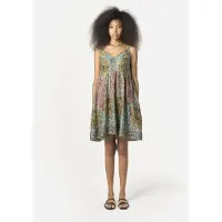 KOROSHI Kjole lysebeige / oliven / mint / pink