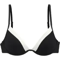 LASCANA Bikinioverdel sort / hvid