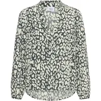 Saint tropez Bluse 'Eda' grå / hvid