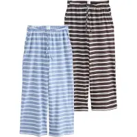 Next Pyjamasbukser lyseblå / brun / hvid