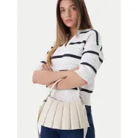 Lacoste Håndtaske 'Petit sac Lenglen Défilé en cuir - Cristalline' hvid