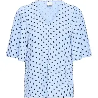 Ichi Bluse 'ZABBY' himmelblå / sort