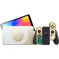Nintendo Switch OLED - The Legend of Zelda: Tears of the Kingdom Edition - Spilkonsol - Full HD - hvid, guld, grøn