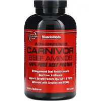 Musclemeds , Carnivor Beef Aminos, 100% Rent Hamborgerskød Protein, 300 Tablets
