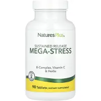NaturesPlus , Mega-Stress, Sustained Release, 90 Tabletter