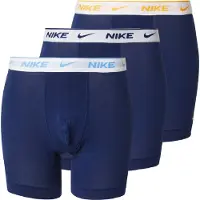 Nike Boxershorts Essential Cotton Stretch 3-Pak - Blå/Hvid, størrelse Medium