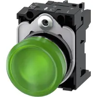 Siemens 3SU1156-6AA40-1AA0, Grøn, IP67, IP69K, 59 g, 150 mm, 83 mm, 37 mm
