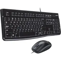 Logitech MK120 – tastatur og mus – kablet DE – sort