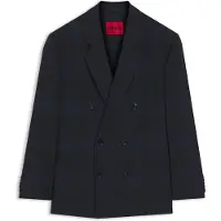 HUGO Modern fit blazer i ternet ny uld