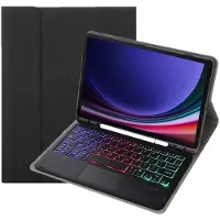 INF Bluetooth-tastaturcover med touchpad og baggrundsbelyst tastatur - Kompatibelt med Samsung Tab S10 FE Plus 13,1 tommer 2025