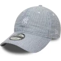 New Era Sportshætte '9TWENTY New York Yankees MLB Seersucker' marin / pastelblå