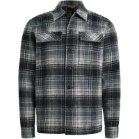 PME Legend Skjorte 'Shirt jacket with check pattern' mørkeblå