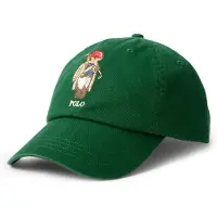 Ralph Lauren Polo Ralph Laurentil mænd. 710A13275001 Twill-kasket med grøn Polo Bear (OSFA), Casual, Bomuld