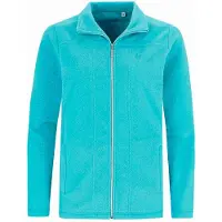 Hajo Cardigan i fleece til damer - Turkis