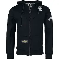 West Coast Choppers Og Classic Panel Sweatshirt Med Lynlås