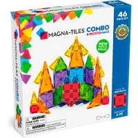 Magna-Tiles Magna-fliser Combo 46-delt magnetisk konstruktion Indstil det originale magnetiske bygningsmærke
