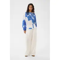 Soaked in luxury Bluse 'SLJoanne' blå / hvid