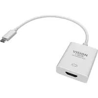 Vision TC-USBCHDMI - Ekstern videoadapter - USB-C 3.1 - HDMI - hvid - detailsalg