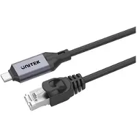 UNITEK - Netværkskabel - 24 pin USB-C (han) til RJ-45 (han) - 2 m - Thunderbolt 3 / Thunderbolt 4 - Gigabit Ethernet support - space grey