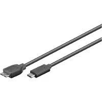 Goobay USB-C-kabel - USB-C/Micro USB 3.0 - 0,6 m - Sort