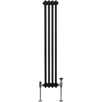 MonsterShop Traditionel 2-søjlet radiator - 1500 x 202 mm - Sort