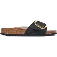 Birkenstock Birkenstocktil kvinder. 1032965 Sandaler Madrid Big Buckle (Smal pasform) sort (38), Fast, Ingen, Casual