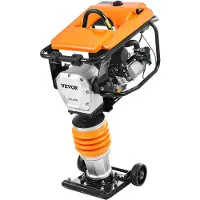 Vevor Jumping Jack-komprimator, 6,5 HK vibrationsstamper, brændstofdrevet 196 cc motorstamper, 3600 lbs slagkraft, 26" maks. komprimeringsdybde, fire fjedre, til jord, grus, betonplader, fundamenter