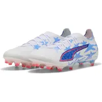 Puma ULTRA 6 PRO KIDSUPER x CHRISTIAN PULISIC FG/AG Football Boots Unisex, Sports, White/Pink Lilac/Dusky Blue, 39