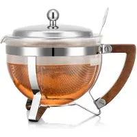 Bodum 12376-16-107, Enkelt tekande, 1000 ml, Krom, Transparent, Borosilikatglas, Plast, Rustfrit stål, Infusionsfilter, Plast