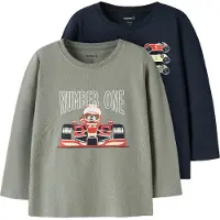 Name it Shirts 'NMMVUX' mørkeblå / pastelorange / mørkeorange / hvid